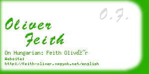 oliver feith business card